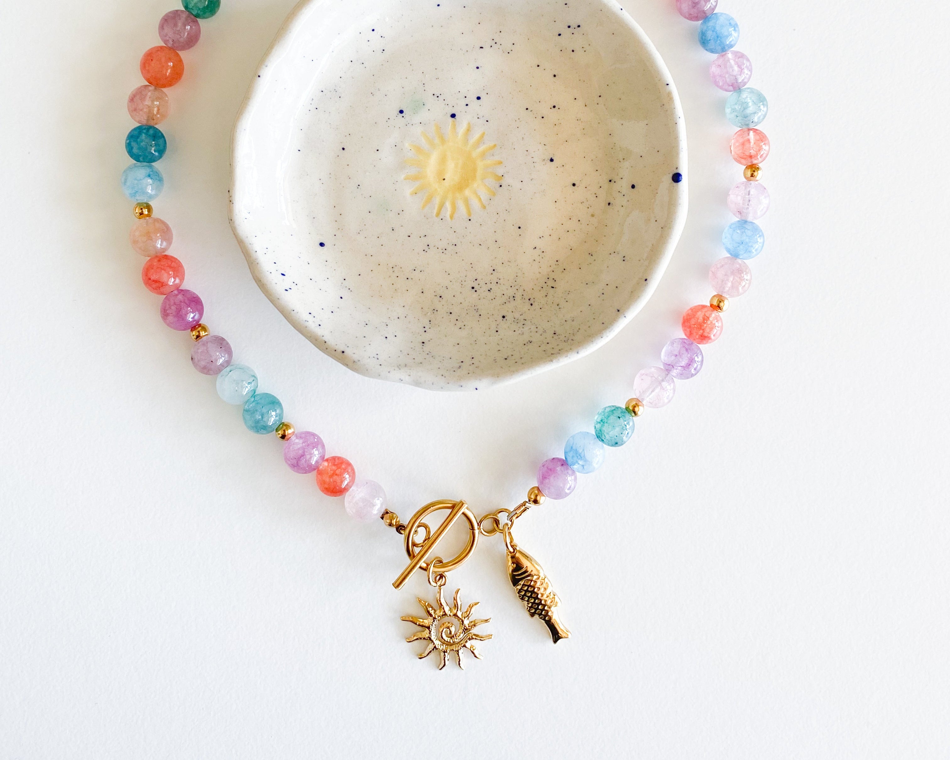 Collier fait main en pierres naturelles Tapioca Bijoux 